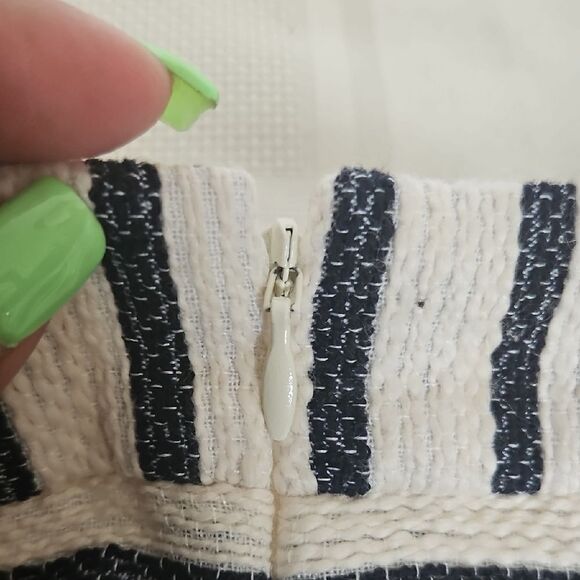 Banana Republic Navy Blue and White A-Line Mini Skirt - Picture 9 of 16